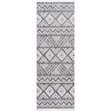 Rlm Distribution 2 ft. 7 in. x 7 ft. 2 in. Chelsea Brimmer Runner Rug, Gray HO3657929